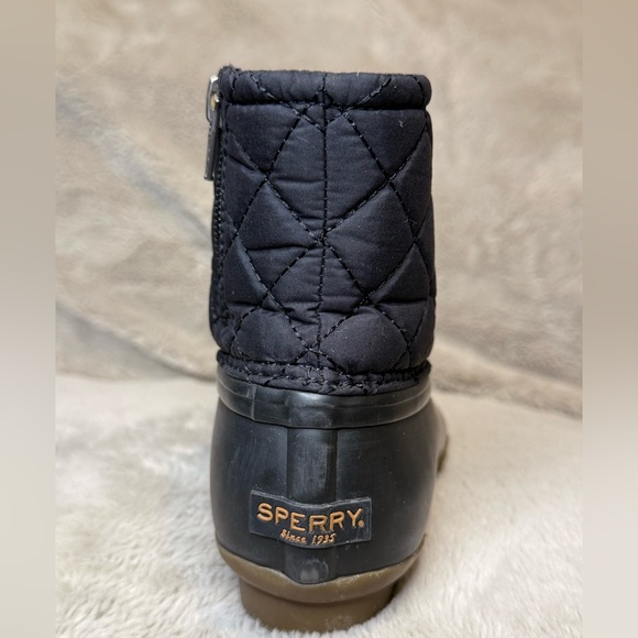 Sperry Black Boots with Tan Laces - Picture 6 of 8